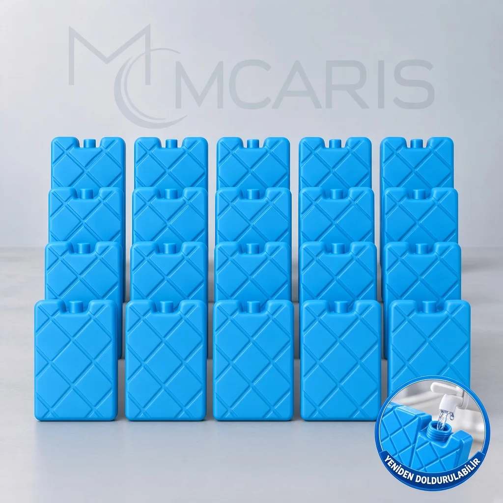 mavi-doldurulabilir-buz-akusu-20-adet-katalog 20'li Doldurulabilir Buz Aküsü Seti - Dondurucu Buz Kasedi Ice Box Soğutucu Blok (Mavi)