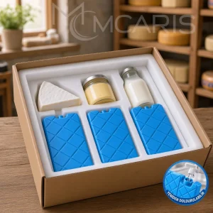 3'lü Doldurulabilir Buz Aküsü Seti - Dondurucu Buz Kasedi Ice Box Soğutucu Blok (Mavi)