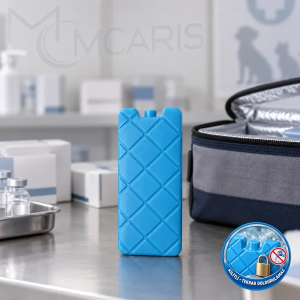 Kilitli Buz Aküsü - Dondurucu Buz Kasedi Ice Box Soğutucu Blok (Mavi)