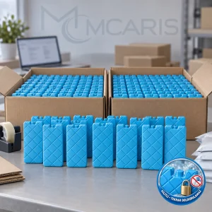 100'lü Kilitli Buz Aküsü Seti - Dondurucu Buz Kasedi Ice Box Soğutucu Blok (Mavi)