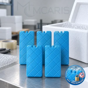 5'li Kilitli Buz Aküsü Seti - Dondurucu Buz Kasedi Ice Box Soğutucu Blok (Mavi)