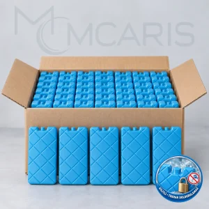 50'li Kilitli Buz Aküsü Seti - Dondurucu Buz Kasedi Ice Box Soğutucu Blok (Mavi)