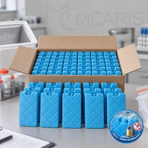 50'li Kilitli Buz Aküsü Seti - Dondurucu Buz Kasedi Ice Box Soğutucu Blok (Mavi)